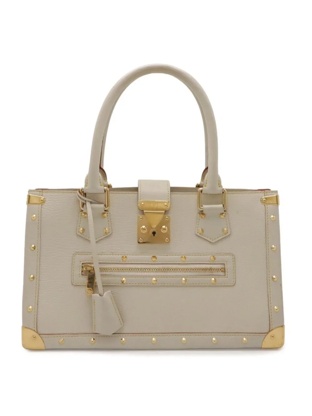 Louis Vuitton Suhali Fabulo Tote Studs Leather Blanc White